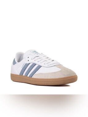 Adidas Women’s Sambas- White / Alumina / Ash Blue- 7
